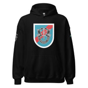 U.S. Army 20th Special Forces Group (20th SFG) Beret Flash Unisex Hoodie Tactically Acquired Black S 