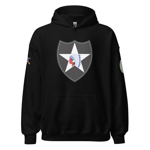 U.S. Army 2nd Infantry Division (2ID) Infantry Branch Unisex Hoodie Tactically Acquired Black S 