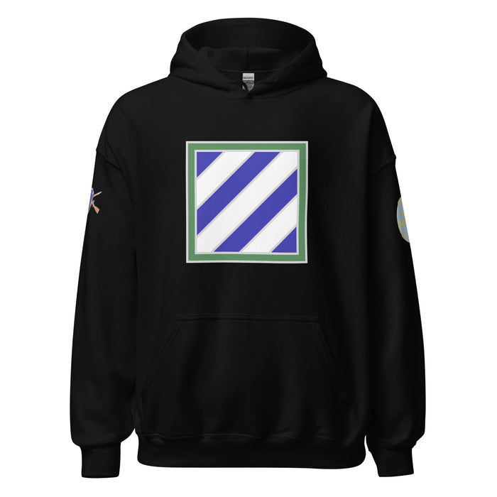 U.S. Army 3rd Infantry Division (3ID) Infantry Branch Unisex Hoodie Tactically Acquired Black S 