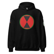 U.S. Army 7th Infantry Division (7ID) Infantry Branch Unisex Hoodie Tactically Acquired Black S 