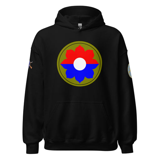 U.S. Army 9th Infantry Division (9ID) Infantry Branch Unisex Hoodie Tactically Acquired Black S 