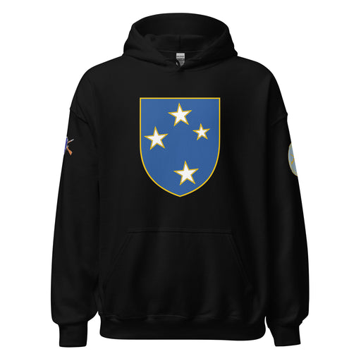 U.S. Army 23rd Infantry Division (23ID) Infantry Branch Unisex Hoodie Tactically Acquired Black S 