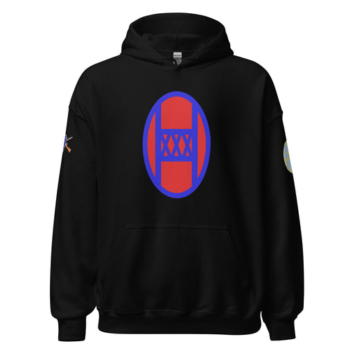 U.S. Army 30th Infantry Division (30ID) Infantry Branch Unisex Hoodie Tactically Acquired Black S 