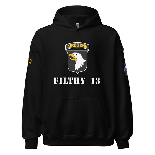 Filthy Thirteen 101st Airborne Division WW2 Unisex Hoodie Tactically Acquired Black S 