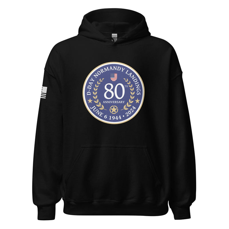 D-Day 2024 80th Anniversary Memorial Emblem Unisex Hoodie