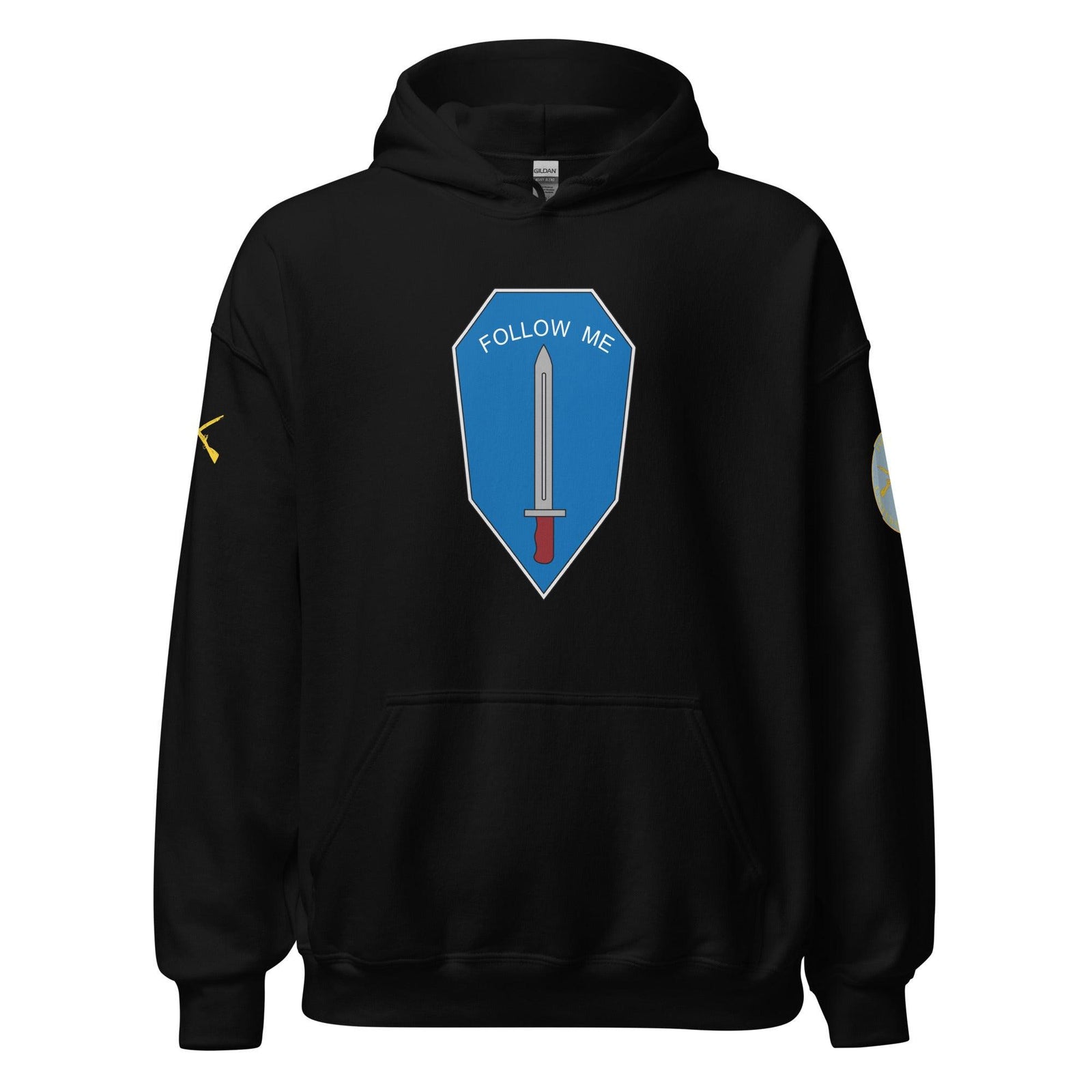 U.S. Army Infantry Branch Follow Me Emblem Unisex Hoodie Tactically Acquired Black S 