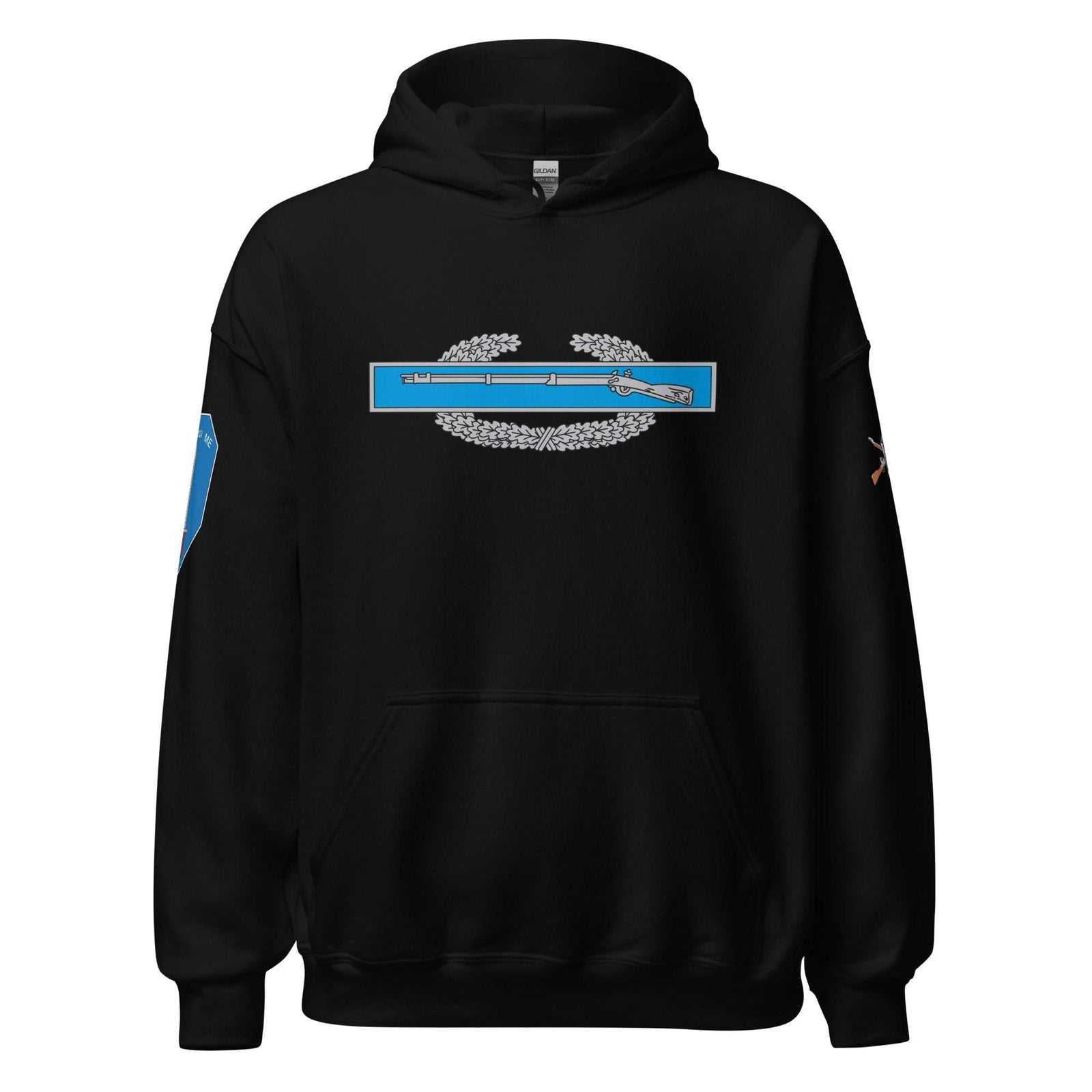 U.S. Army Combat Service Identification Badge (CIB) Unisex Hoodie Tactically Acquired Black S 