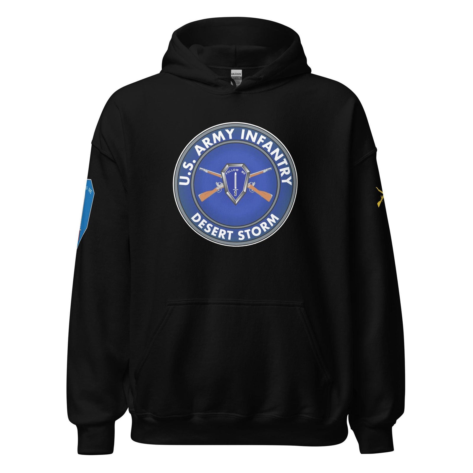 U.S. Army Infantry Branch Desert Storm Veteran Unisex Hoodie Tactically Acquired Black S 