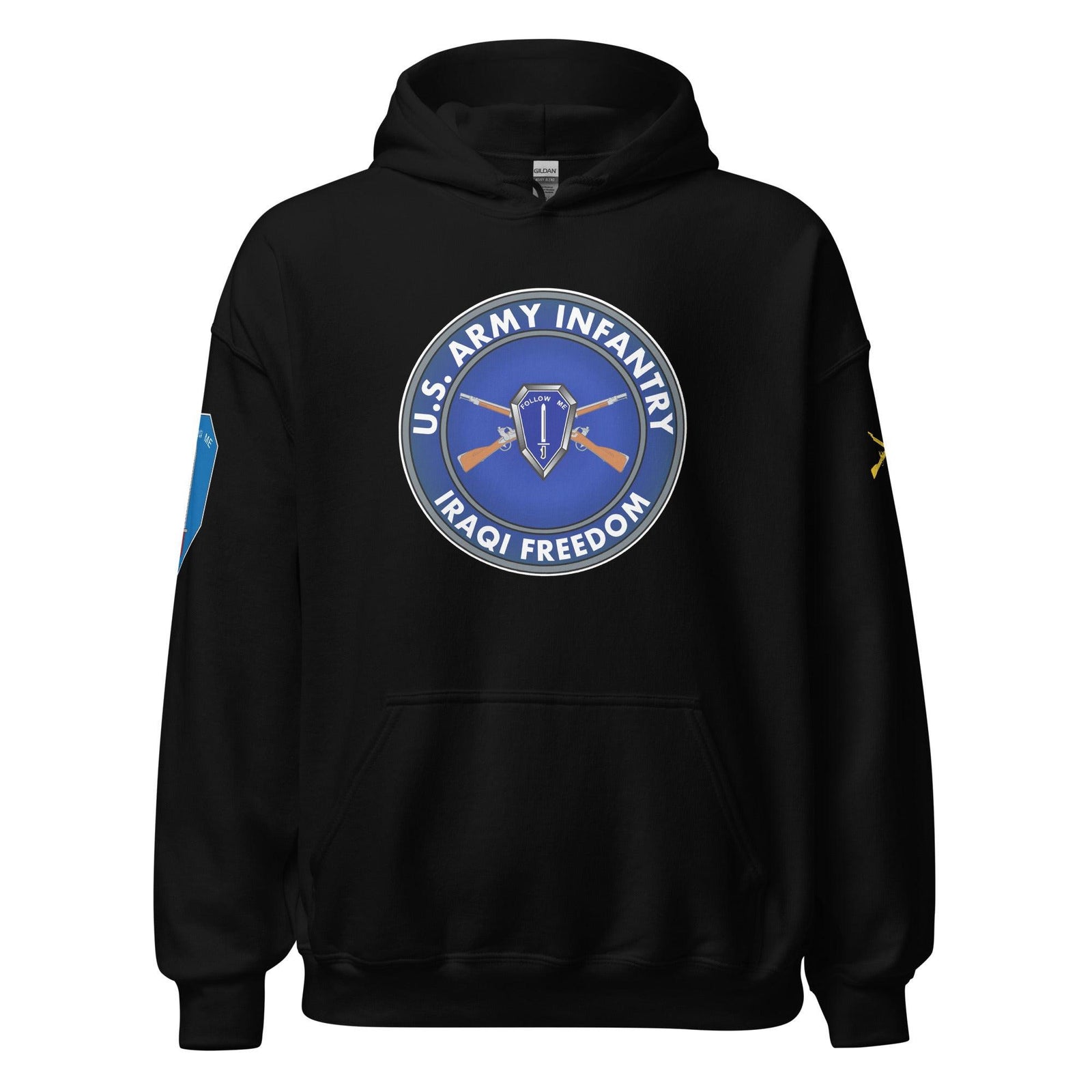 U.S. Army Infantry Branch OIF Veteran Unisex Hoodie Tactically Acquired Black S 