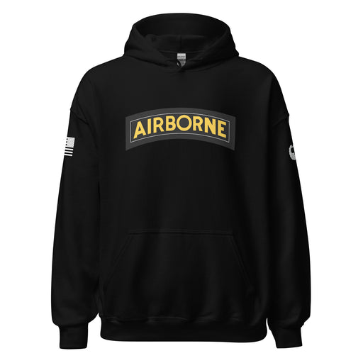 U.S. Army Airborne Tab Unisex Hoodie Tactically Acquired Black S 