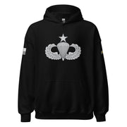 U.S. Army Senior Parachutist Badge Unisex Paratrooper Hoodie Tactically Acquired Black S 