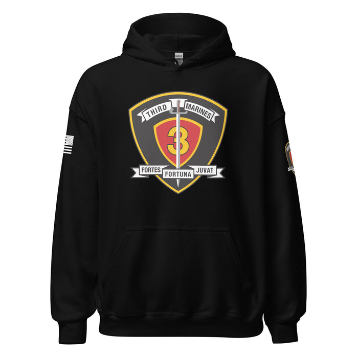 1st Bn 3rd Marines (1/3 Marines) Unisex Hoodie Tactically Acquired Black S 