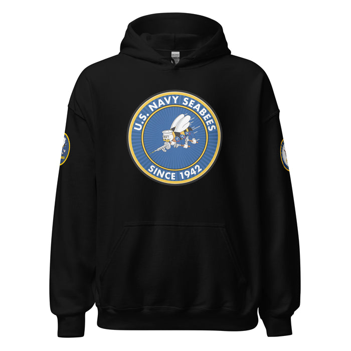 U.S. Navy Seabees Since 1942 Unisex Hoodie Tactically Acquired Black S 