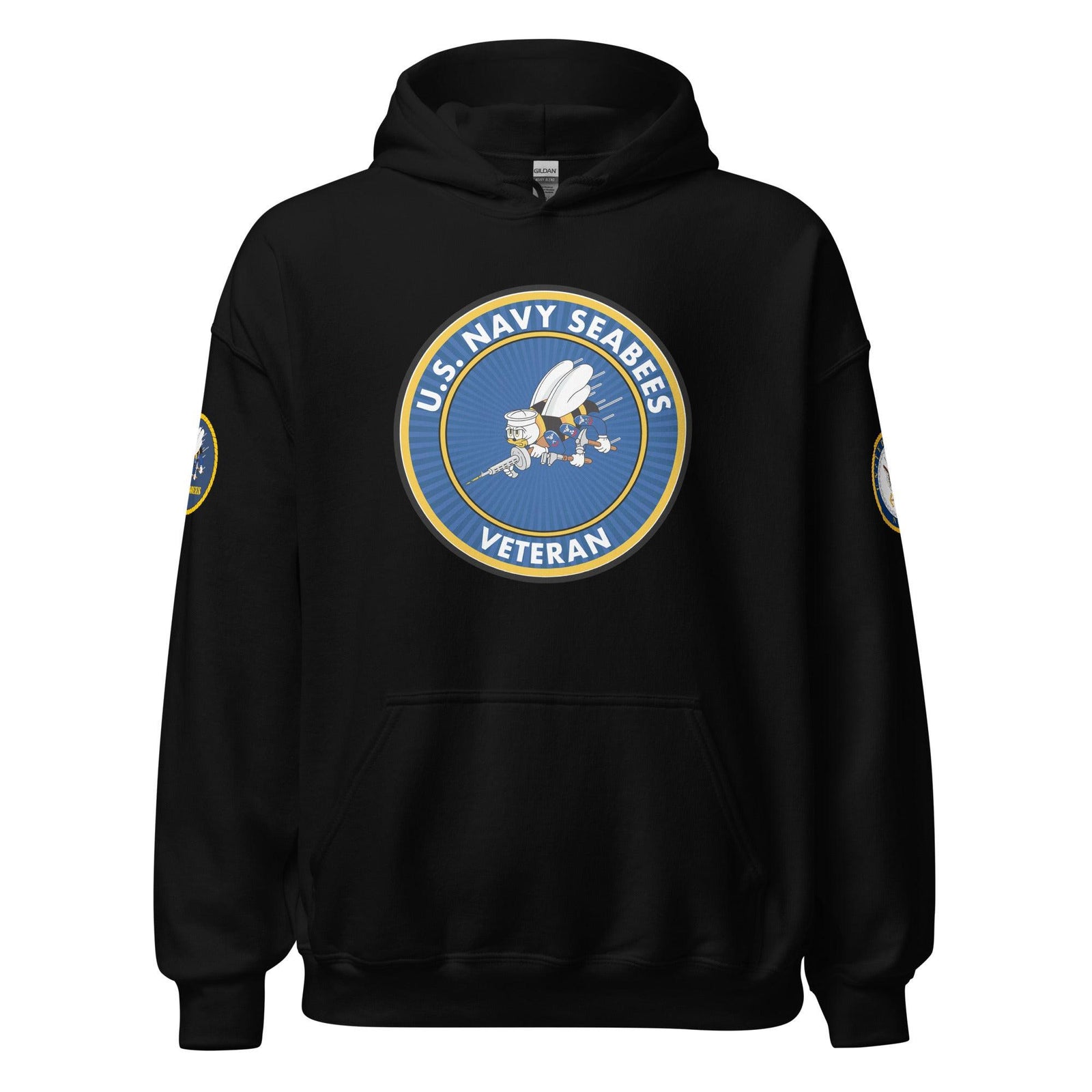 U.S. Navy Seabees Veteran Unisex Hoodie Tactically Acquired Black S 