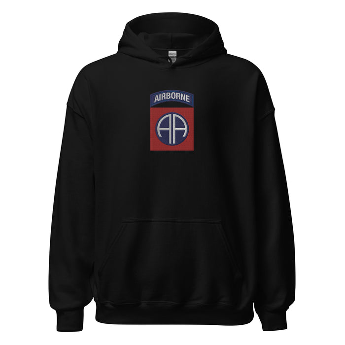 82nd Airborne Division Embroidered Unisex Hoodie Tactically Acquired Black S 