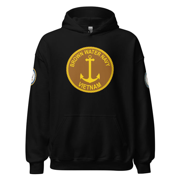 Brown Water Navy Vietnam Unisex Hoodie Tactically Acquired Black S 