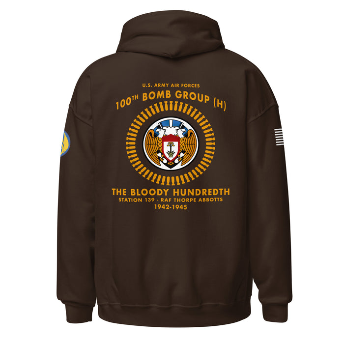 100th Bomb Group (Heavy) 'Bloody Hundredth' 8th Air Force Legacy Unisex Hoodie Tactically Acquired   