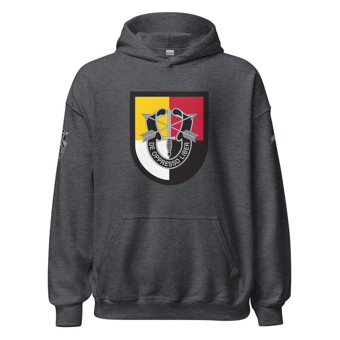 U.S. Army 3rd Special Forces Group (3rd SFG) Beret Flash Unisex Hoodie Tactically Acquired Dark Heather S 