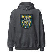 U.S. Army 12th Special Forces Group (12th SFG) Beret Flash Unisex Hoodie Tactically Acquired Dark Heather S 