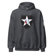 U.S. Army 2nd Infantry Division (2ID) Infantry Branch Unisex Hoodie Tactically Acquired Dark Heather S 