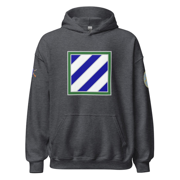 U.S. Army 3rd Infantry Division (3ID) Infantry Branch Unisex Hoodie Tactically Acquired Dark Heather S 