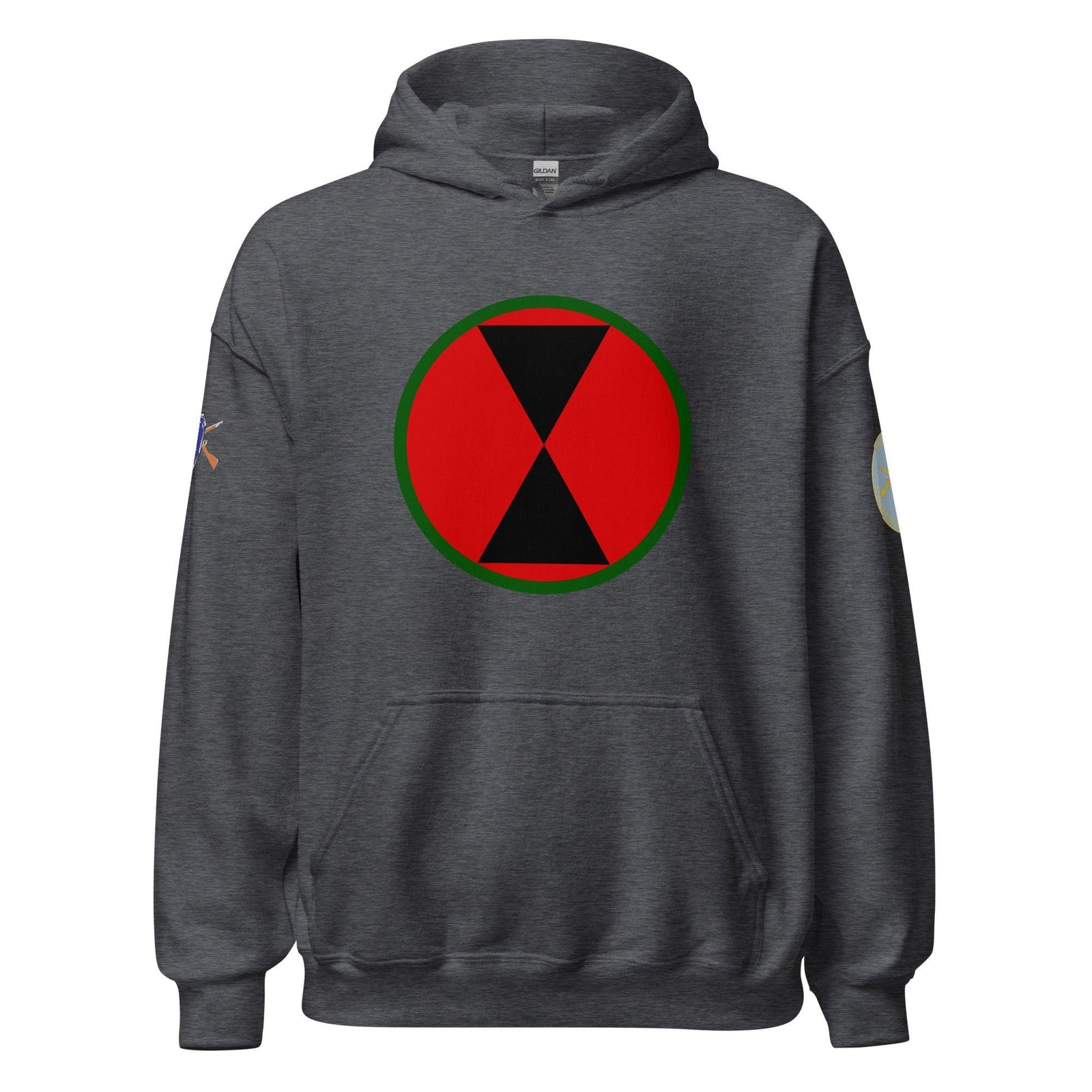 U.S. Army 7th Infantry Division (7ID) Infantry Branch Unisex Hoodie Tactically Acquired Dark Heather S 