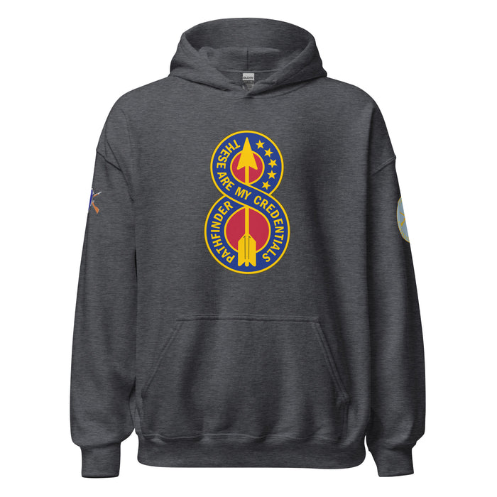 U.S. Army 8th Infantry Division (8ID) Infantry Branch Unisex Hoodie Tactically Acquired Dark Heather S 