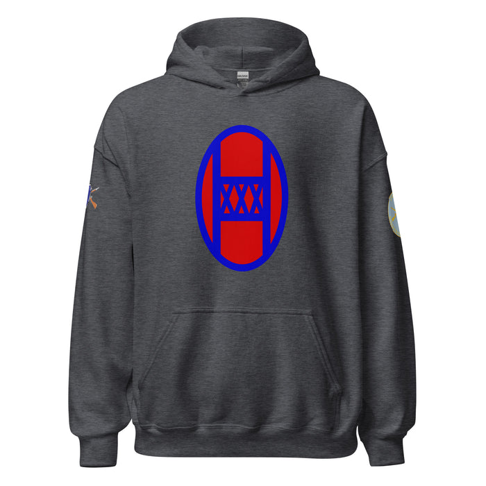 U.S. Army 30th Infantry Division (30ID) Infantry Branch Unisex Hoodie Tactically Acquired Dark Heather S 