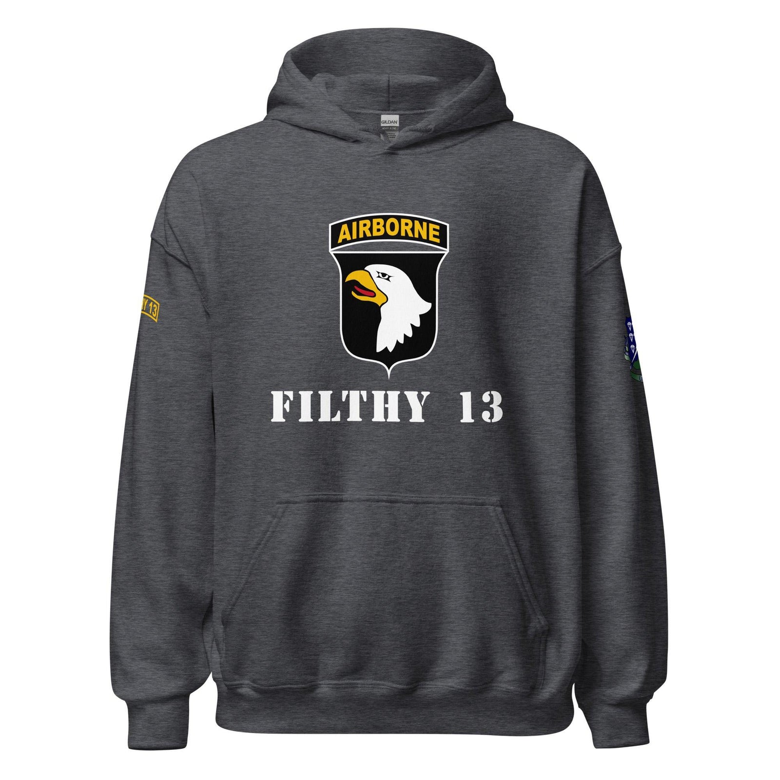 Filthy Thirteen 101st Airborne Division WW2 Unisex Hoodie Tactically Acquired Dark Heather S 