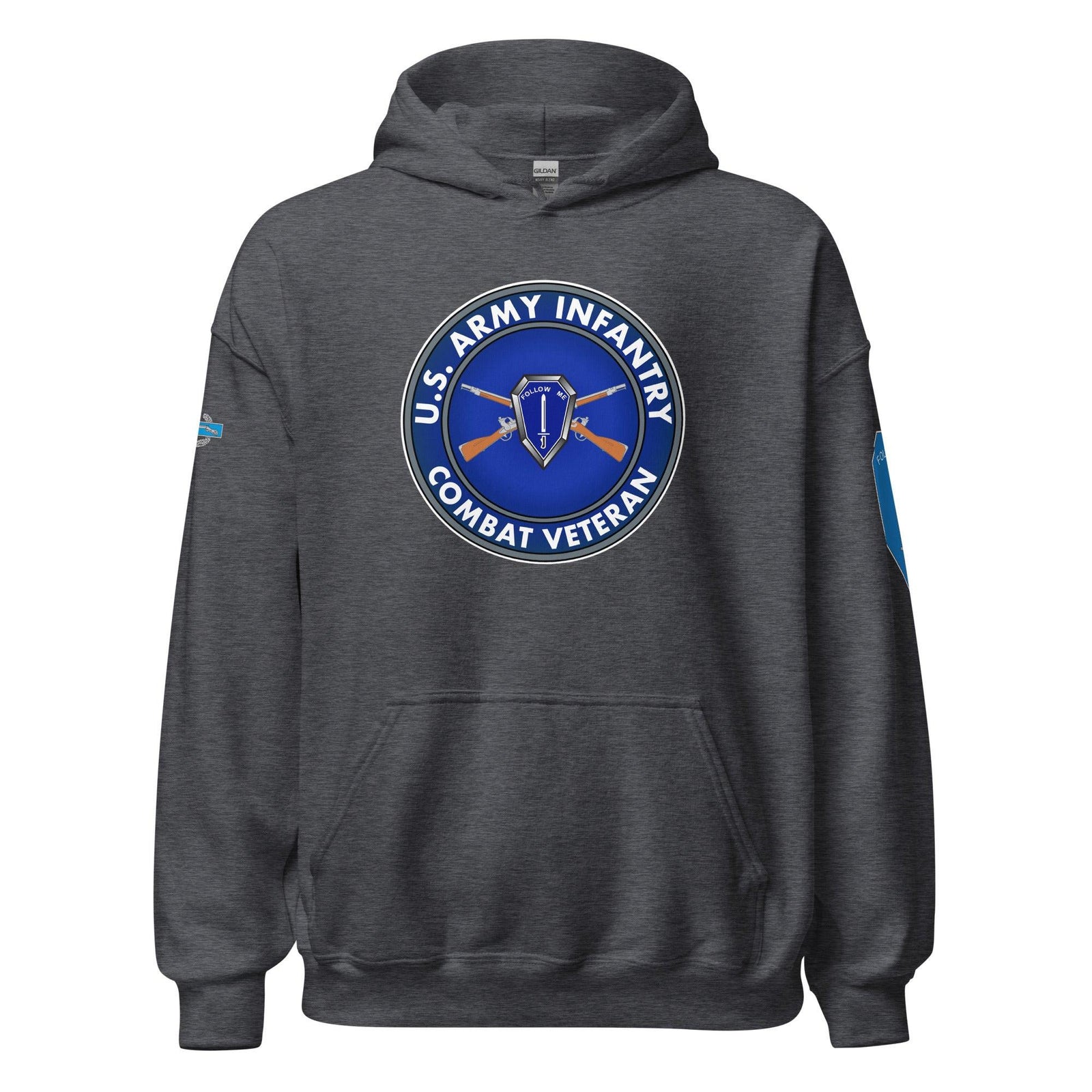 U.S. Army Infantry Branch Combat Veteran Unisex Hoodie Tactically Acquired Dark Heather S 