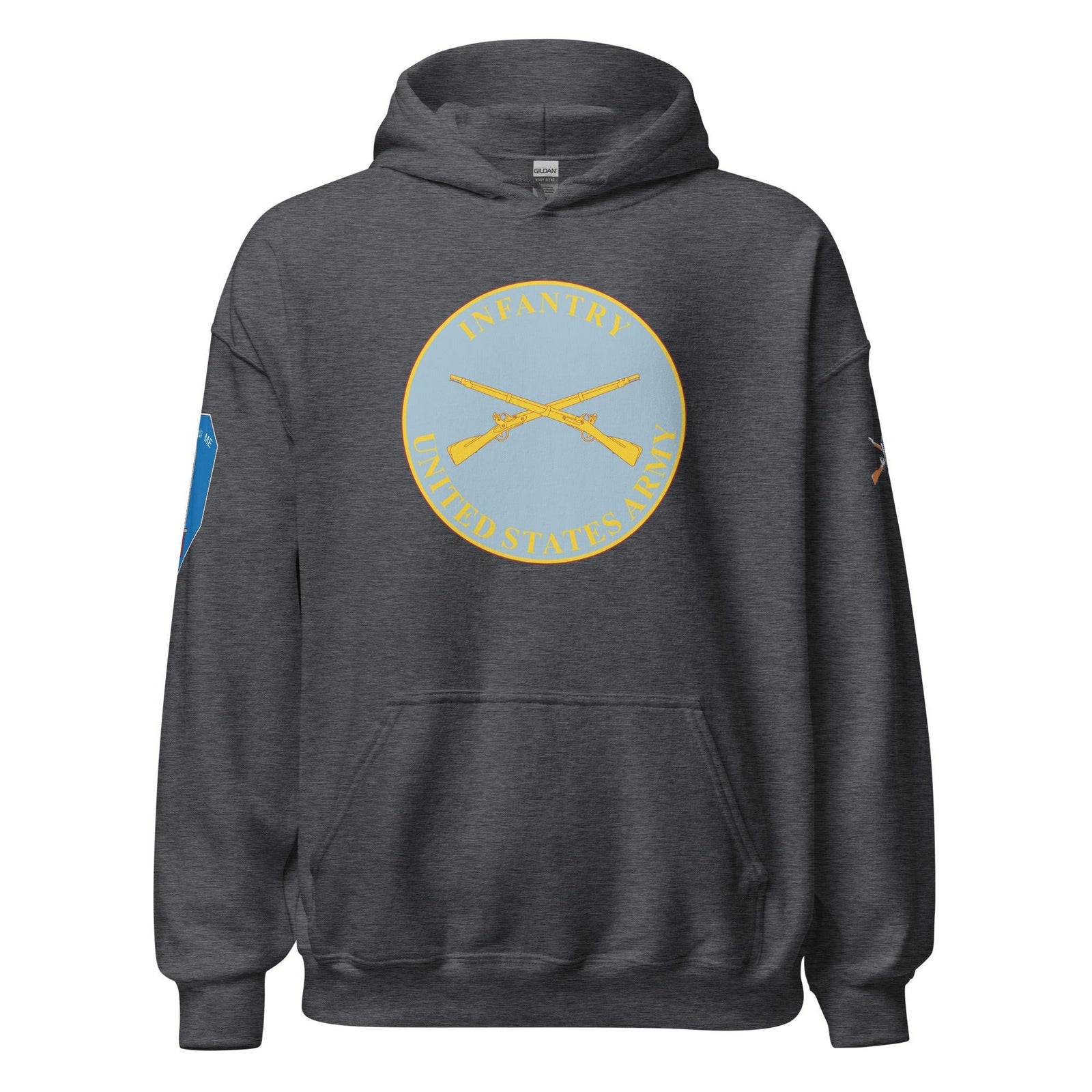 U.S. Army Infantry Branch Plaque Unisex Hoodie Tactically Acquired Dark Heather S 