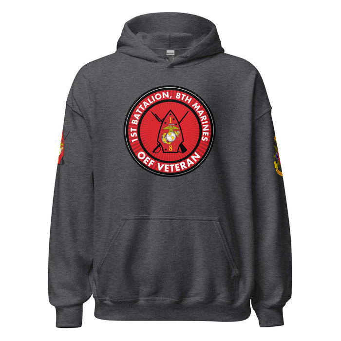 1/8 Marines OEF Veteran Unisex Hoodie Tactically Acquired Dark Heather S 