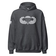 U.S. Army Parachutist Badge Unisex Paratrooper Hoodie Tactically Acquired Dark Heather S 