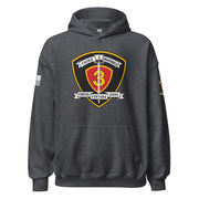 1st Bn 3rd Marines (1/3 Marines) Unisex Hoodie Tactically Acquired Dark Heather S 