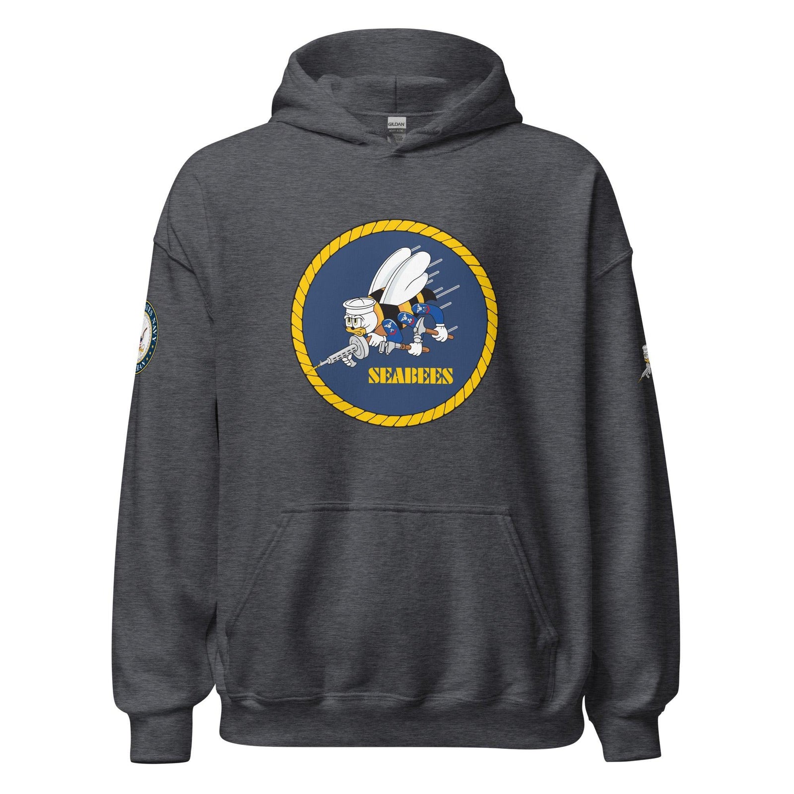 U.S. Navy Seabees Veteran Unisex Hoodie Tactically Acquired Dark Heather S 