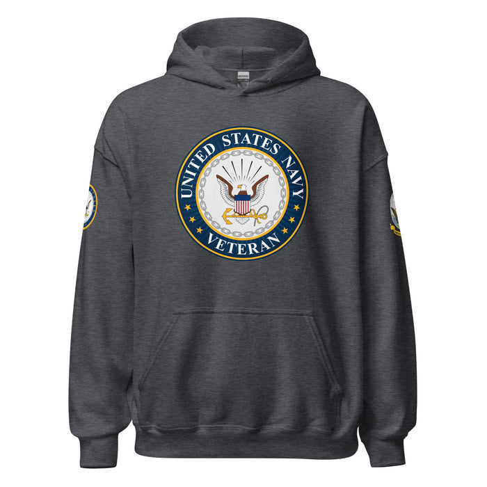 U.S. Navy Veteran Unisex Hoodie Tactically Acquired Dark Heather S 