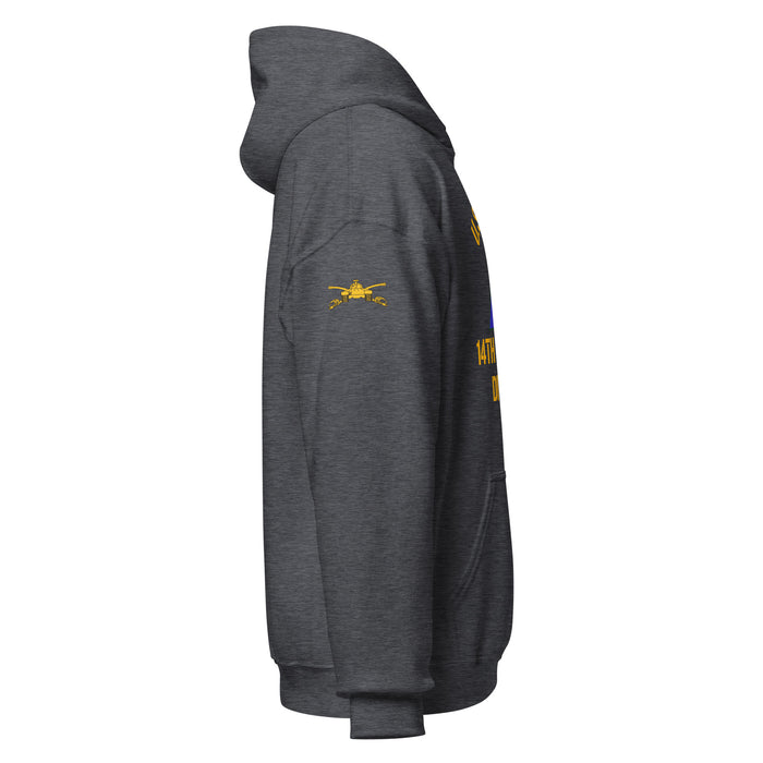U.S. Army 14th Armored Division (14th AD) Armor Branch Unisex Hoodie Tactically Acquired   