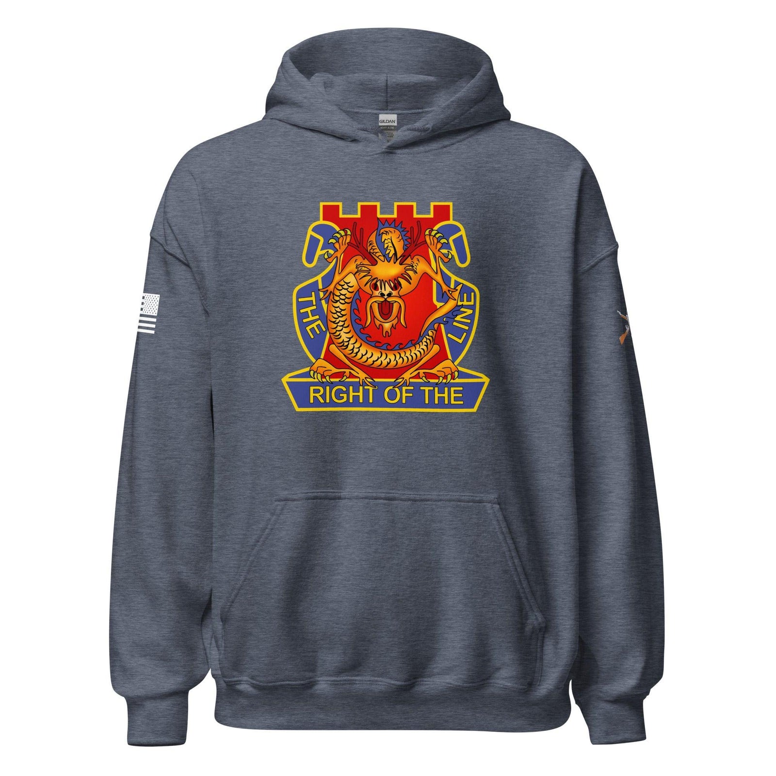 U.S. Army 14th Infantry Regiment Unisex Hoodie Tactically Acquired Heather Sport Dark Navy S 