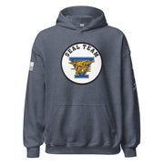 U.S. Navy SEAL Team 5 Frogman Unisex Hoodie Tactically Acquired Heather Sport Dark Navy S 