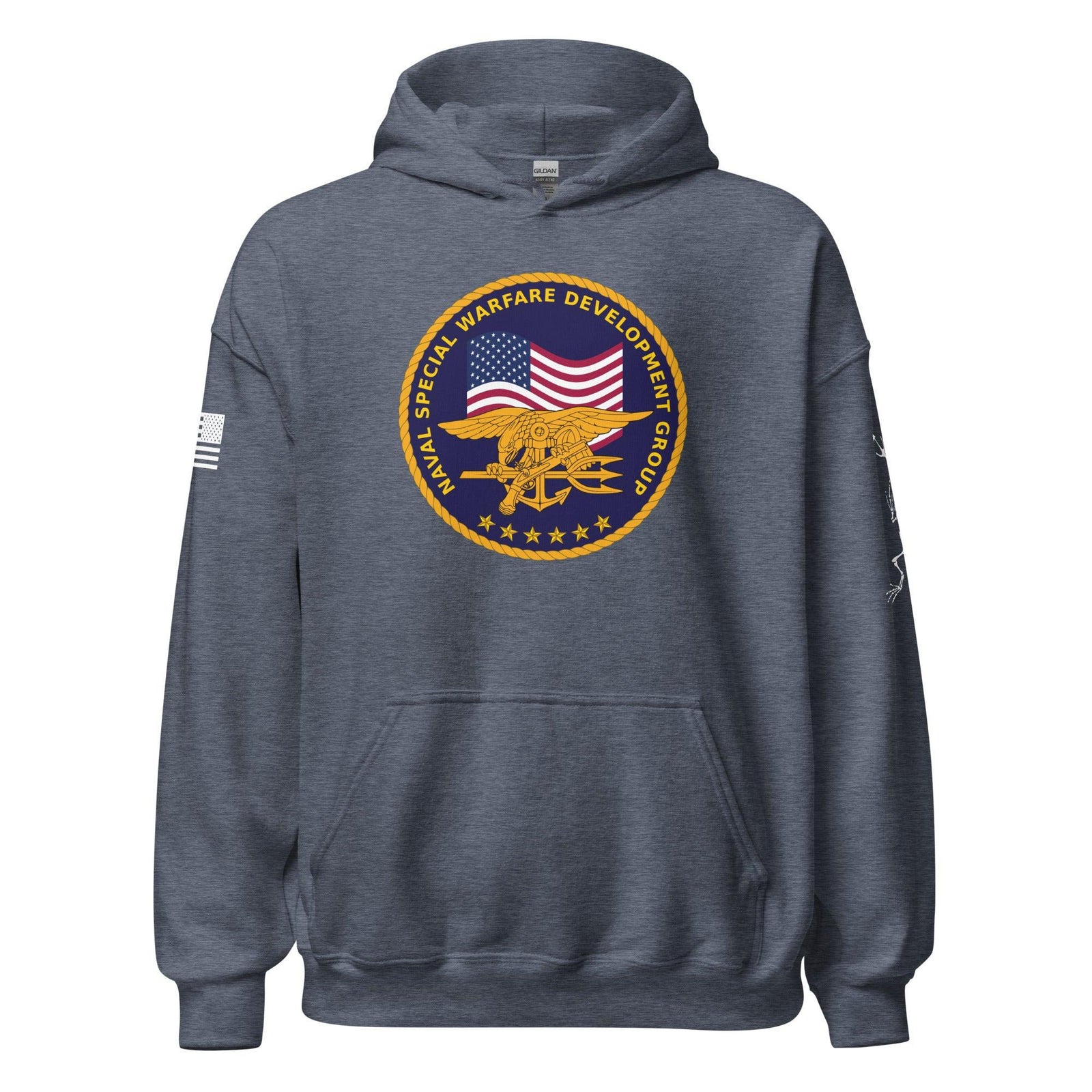 U.S. Navy SEAL Team 6 DEVGRU Frogman Unisex Hoodie Tactically Acquired Heather Sport Dark Navy S 
