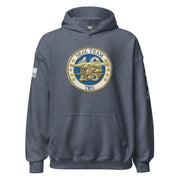 U.S. Navy SEAL Team 10 Frogman Unisex Hoodie Tactically Acquired Heather Sport Dark Navy S 