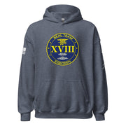 U.S. Navy SEAL Team 18 Frogman Unisex Hoodie Tactically Acquired Heather Sport Dark Navy S 
