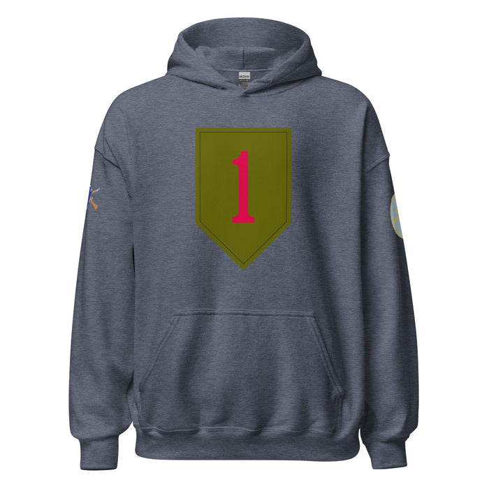 U.S. Army 1st Infantry Division (1ID) Infantry Branch Unisex Hoodie Tactically Acquired Heather Sport Dark Navy S 