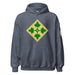 U.S. Army 4th Infantry Division (4ID) Infantry Branch Unisex Hoodie Tactically Acquired Heather Sport Dark Navy S 
