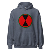 U.S. Army 7th Infantry Division (7ID) Infantry Branch Unisex Hoodie Tactically Acquired Heather Sport Dark Navy S 