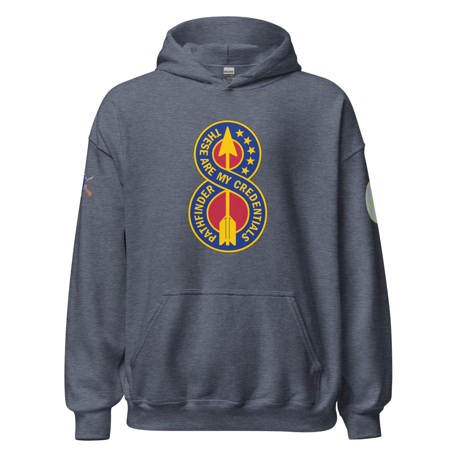 U.S. Army 8th Infantry Division (8ID) Infantry Branch Unisex Hoodie Tactically Acquired Heather Sport Dark Navy S 