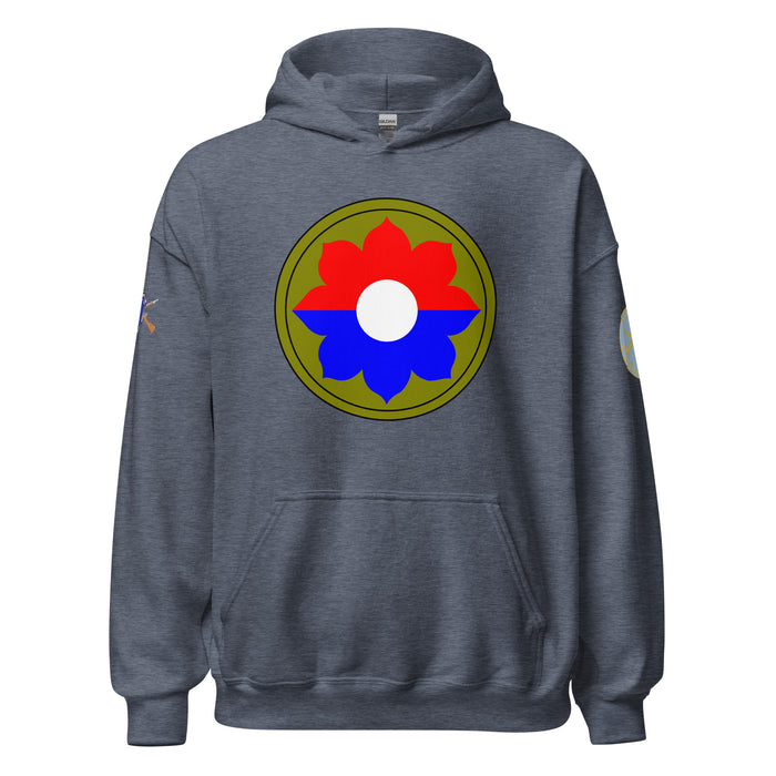 U.S. Army 9th Infantry Division (9ID) Infantry Branch Unisex Hoodie Tactically Acquired Heather Sport Dark Navy S 