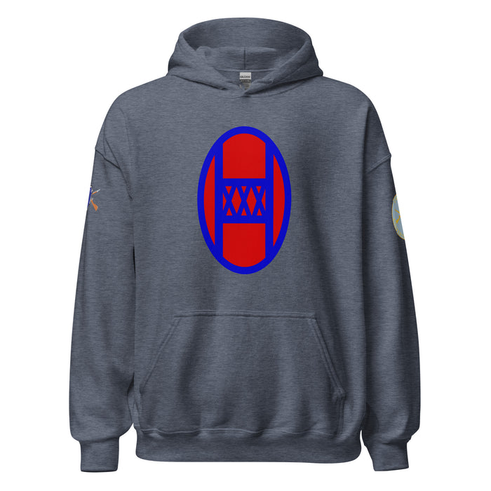 U.S. Army 30th Infantry Division (30ID) Infantry Branch Unisex Hoodie Tactically Acquired Heather Sport Dark Navy S 