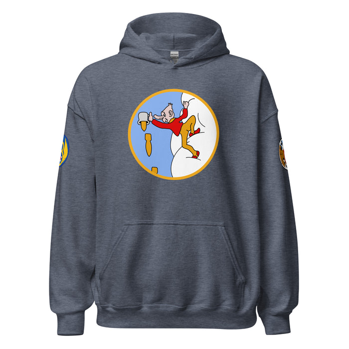 350th Bombardment Squadron - 100th Bomb Group - Unisex Hoodie Tactically Acquired Heather Sport Dark Navy S 