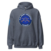 U.S. Army Infantry Branch Veteran Unisex Hoodie Tactically Acquired Heather Sport Dark Navy S 